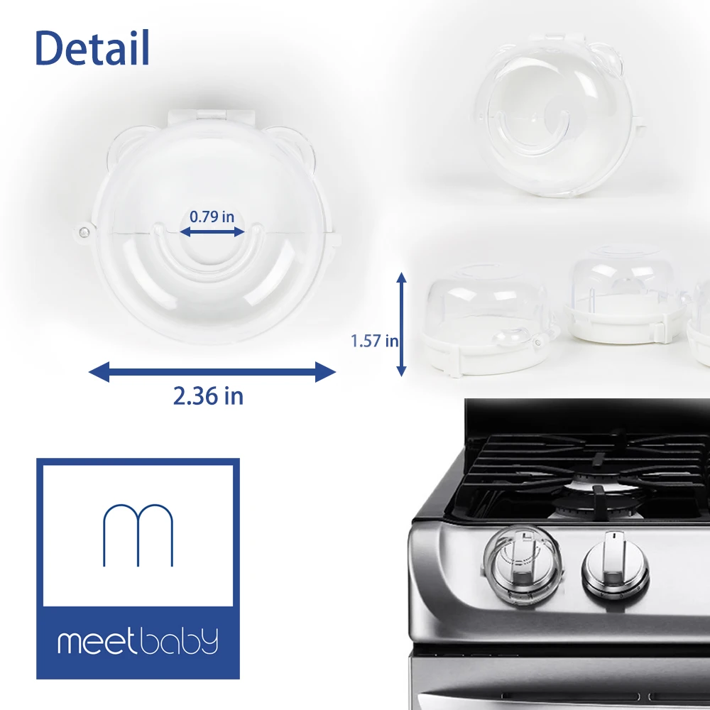 4PCS Child Safety Switch Cover Gas Stove Knob Protective Cover Children Safety lock Protection Products Kid Security
