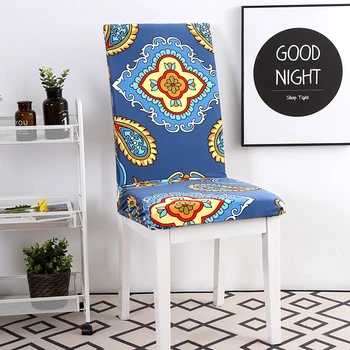 

Flower Printing Removable Chair Cover Stretch Elastic Slipcovers Restaurant For Weddings Banquet Folding Hotel Chair Covering