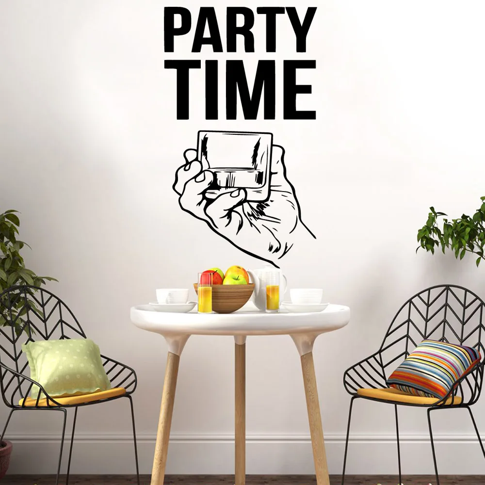 

Creative party time Wall Stickers Self Adhesive Art Wallpaper Nursery Kids Room Wall Decor Nordic Style Home Decoration