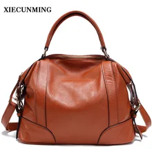 Real Cow Leather Ladies HandBags Women Genuine Leather bags Totes Messenger Bags Hign Quality Designer Luxury Brand Bag aequeen women genuine leather bags totes messenger bags hign quality designer luxury brand bag ladies handbags feminina bolsa