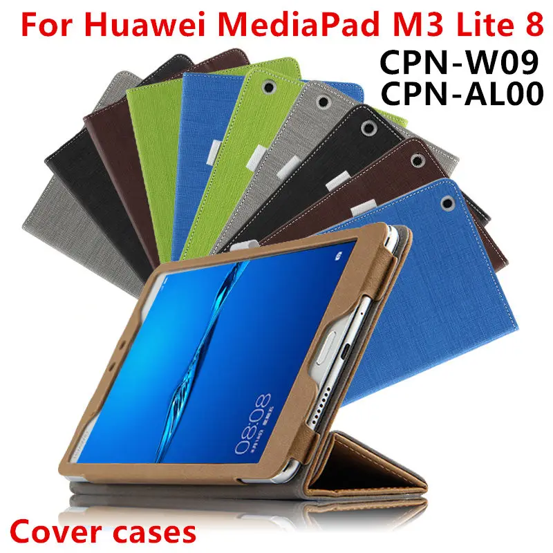 Case For Huawei Mediapad M3 lite 8 Smart Cover Protective PU Leather M3