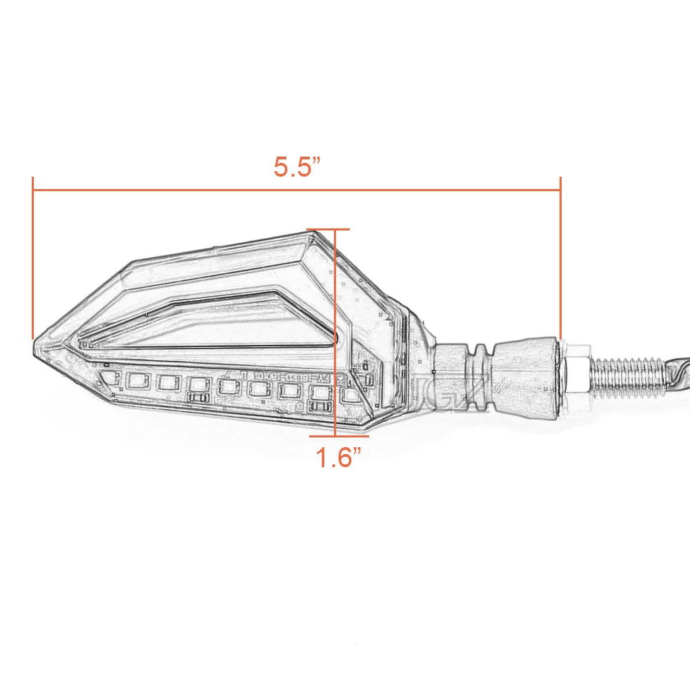Пара поворотников мотоцикла светодиодный фонарь передние задние фонари янтарный индикатор ходовая лампа дневного света для крейсер Yamaha Honda Kawasaki
