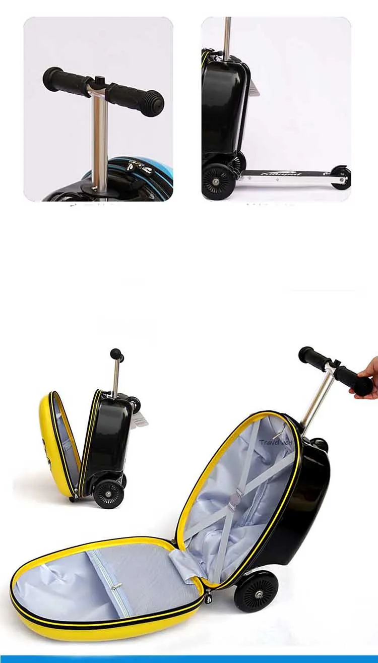 Мультфильм Высокое качество подходит для Детский скейтборд Универсальный ПК Сумки на колёсиках Spinner бренд дорожного чемодана