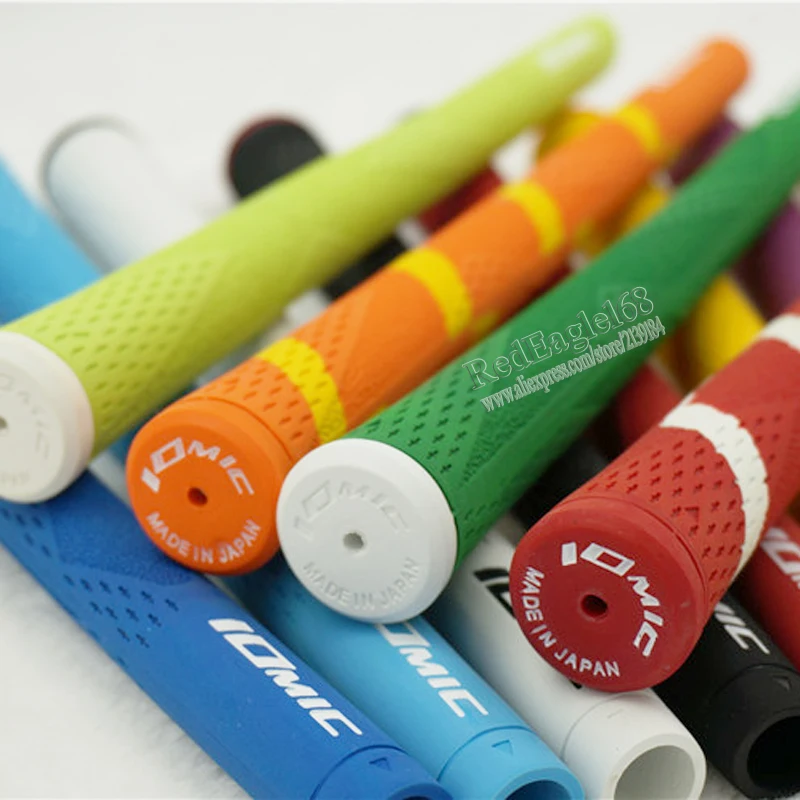 Новые ручки для гольфа высокого качества резиновые IOMIC деревянные ручки для клюшек для гольфа 12 цветов на выбор 30 шт./партия утюги для клубов нескользящие носки