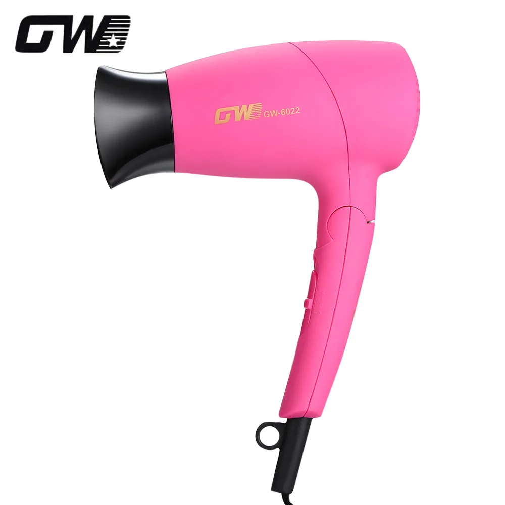 Guowei Электрический мини складная ручка Профессиональный распылитель краски для волос сушилка путешествия Фен 220-240 в 1200 Вт электрическая расческа для укладки волос GW-6022