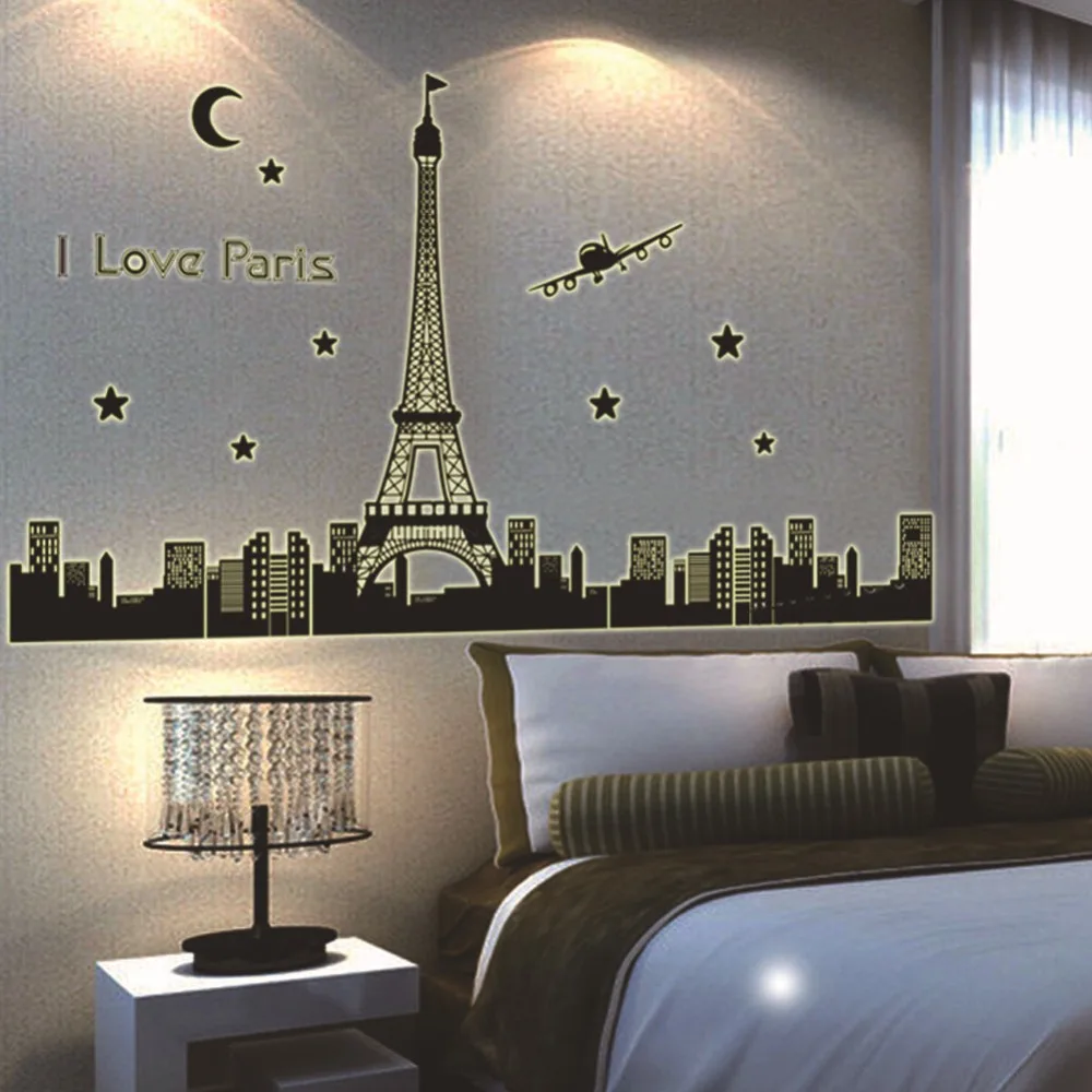 Free Shipping 2015 Para Stiker Dinding Neon Baru Cerah Menara