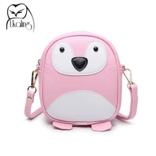UKQLING Marke Cartoon Crossbody Taschen für Mädchen Kind Tasche Messenger Kinder Handtasche Pinguin Muster Mini Geldbörse Handy-paket