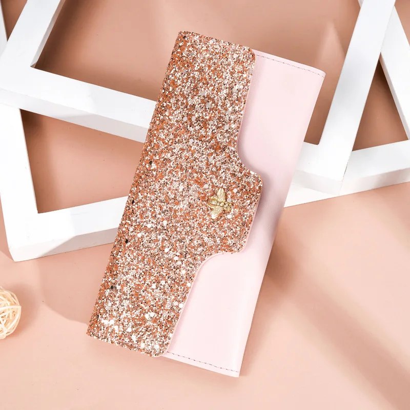 

Ladies undefined Long wallet with Fashion Bright Film Women's Money Clip Multi-function Zipper Hand-held Wallets New Trend bags
