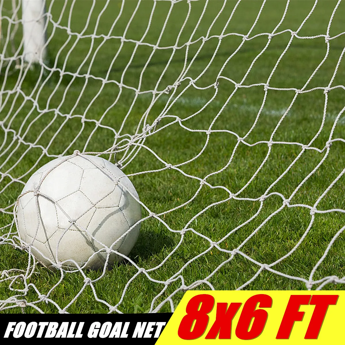 8x6FT Full Size Football Soccer Goal Post Net For Outdoor Sports