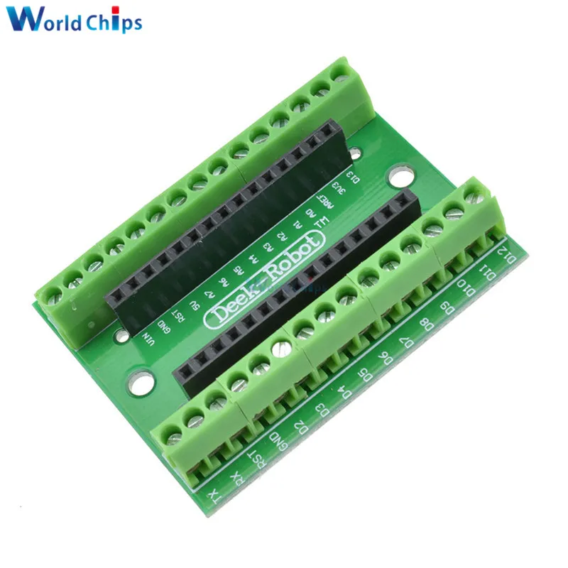 

ATMEGA328P ATMEGA328P-AU NANO V3.0 3.0 Controller Terminal Adapter Expansion Board Extension Plate NANO IO Shield For Arduino