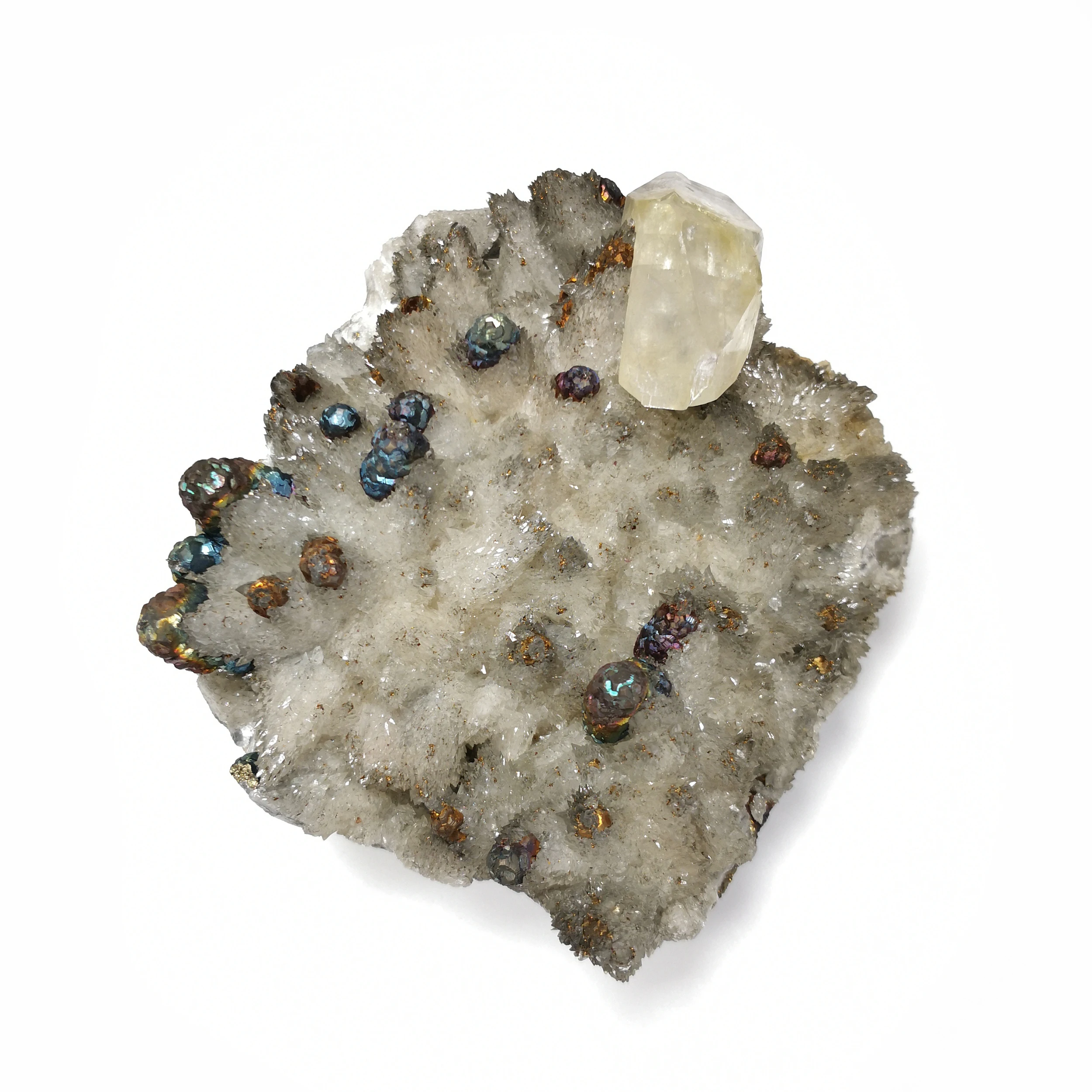 

900g NATURAL Stones and Minerals Pyrite calcite specimens C3-2