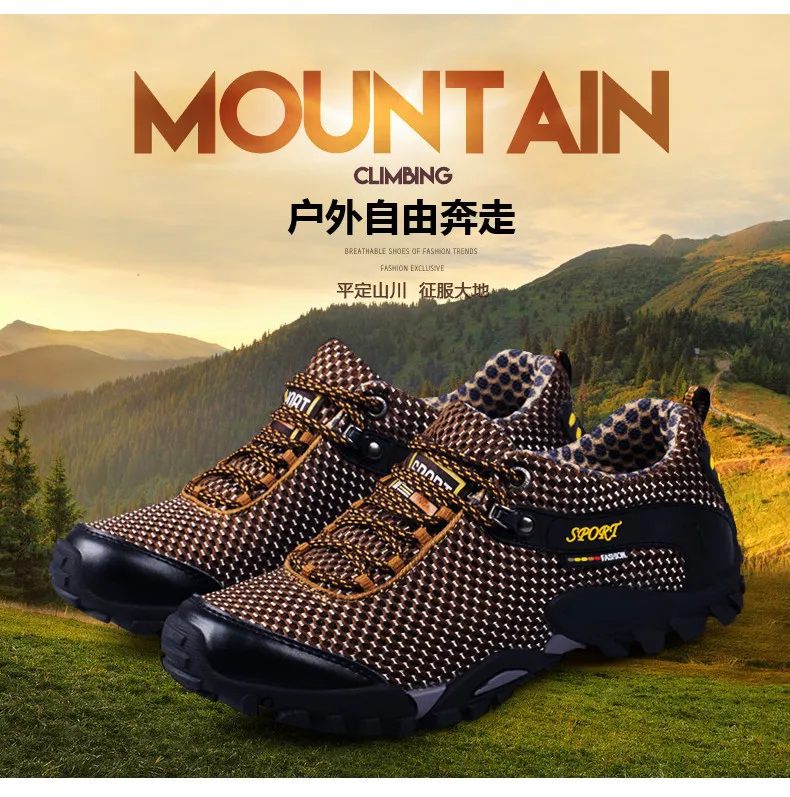 Verão ao ar livre caminhadas sapatos homens