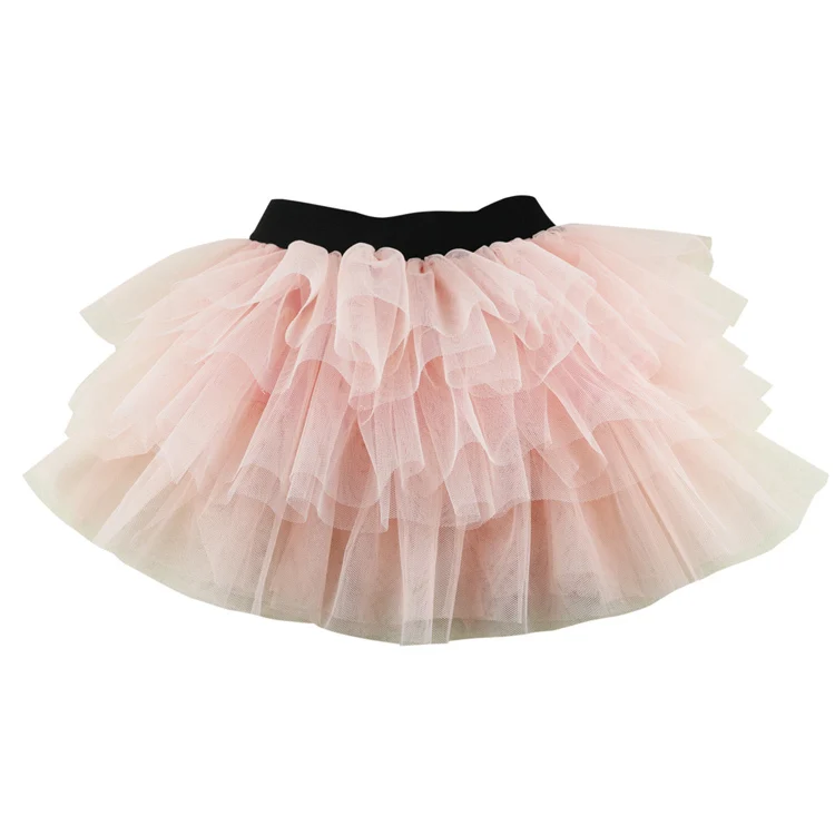 Wennikids/фатиновая юбка-пачка средней длины ярких цветов для маленьких девочек Милая однотонная модная юбка-американка для детей от 3 до 8 лет - Цвет: Korean Pink
