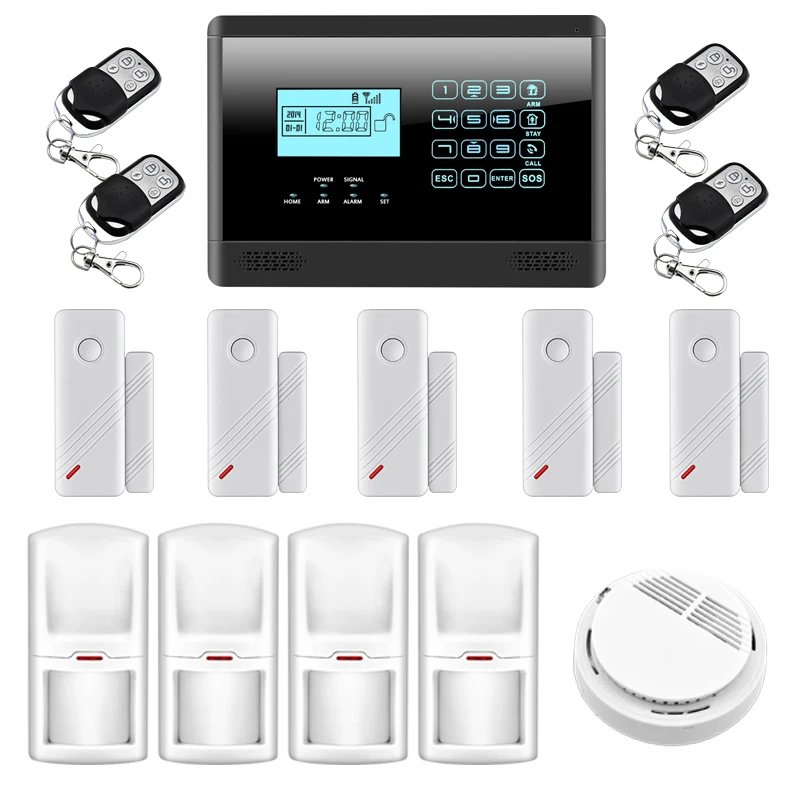 Wireless GSM SMS Home Security Alarm System Fire Smoke ...