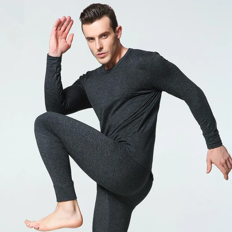 

Thermal Underwear Men Set For Autumn Winter Warm Thermo Underwear Long Johnes Cotton Male Suit 2 Pieces Top Quality New Clothes