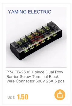 TBC-603 60A 3P 6 винтов разъем Клеммная колодка доска провода проводки разъемы фиксированные клеммы контактный линии 3 полюса 0,5-6MM2