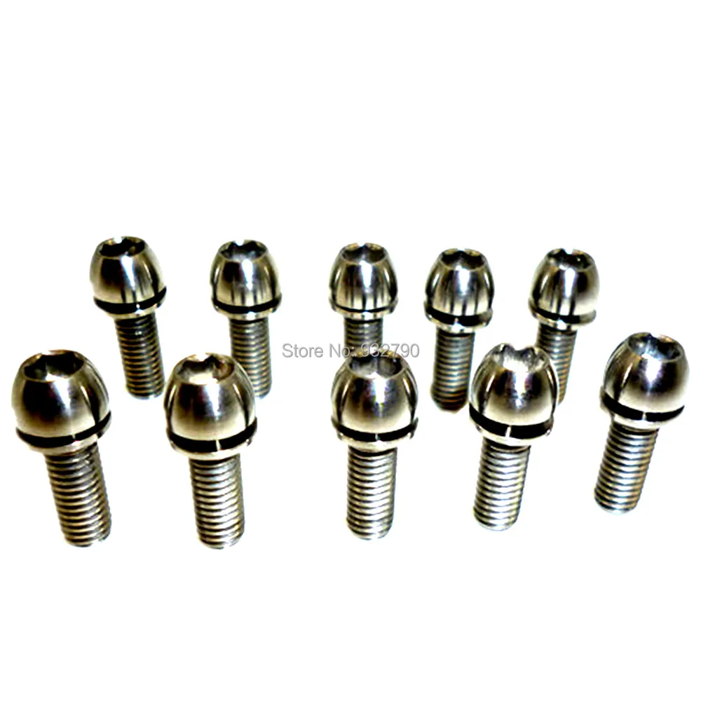 10pcs Mountain Bicycle Bike M6x18mm Bolts Allen Hex Tapered Head Bolts