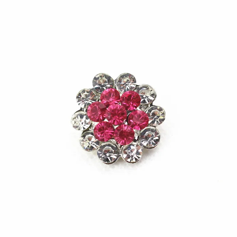 Hot selling 18mm metal snap button rhinestones flower charms for snap button bracelet jewelry