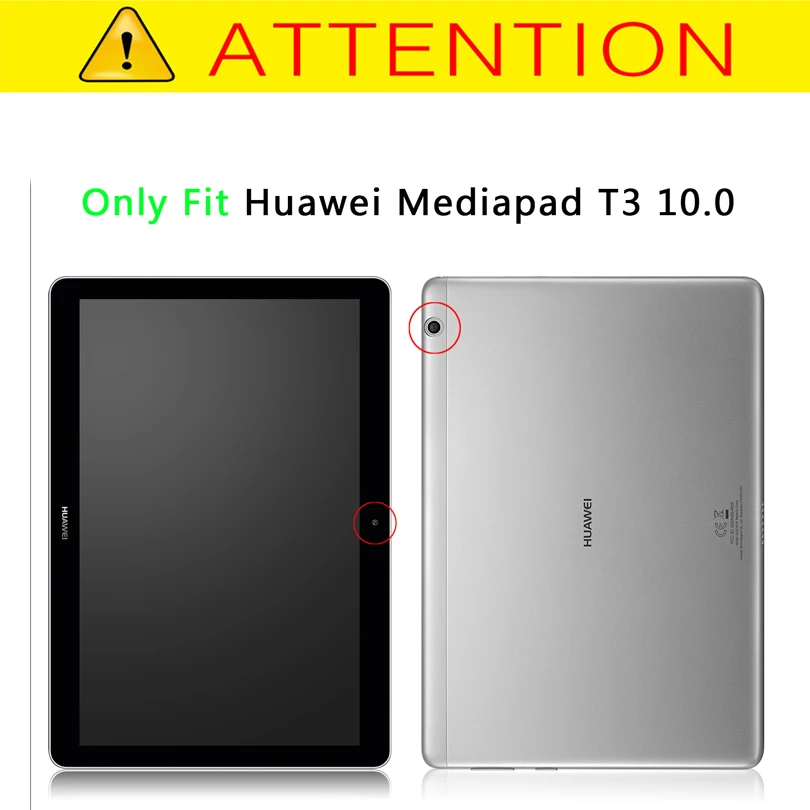 Ультра тонкий чехол для HUAWEI MediaPad T3 10 AGS W09 L09 9 6 &quot из искусственной кожи Пластик