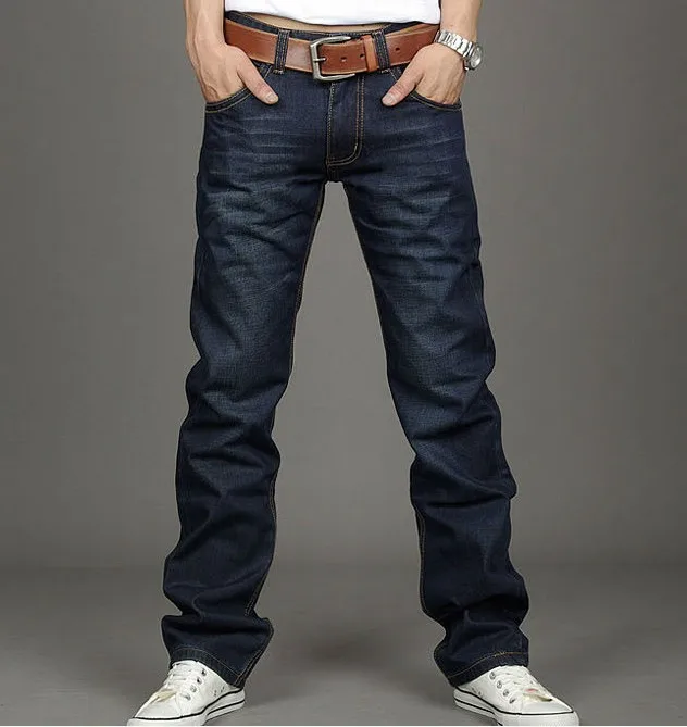 New Fashion Men Casual thick Jeans Slim Straight High
