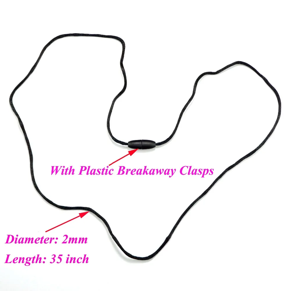 Sutoyuen 500 шт 2 мм Атлас шнур с безопасности Пластик Отрывные застежки для DIY силиконовый для детей для прорезывания зубов кулон Цепочки и