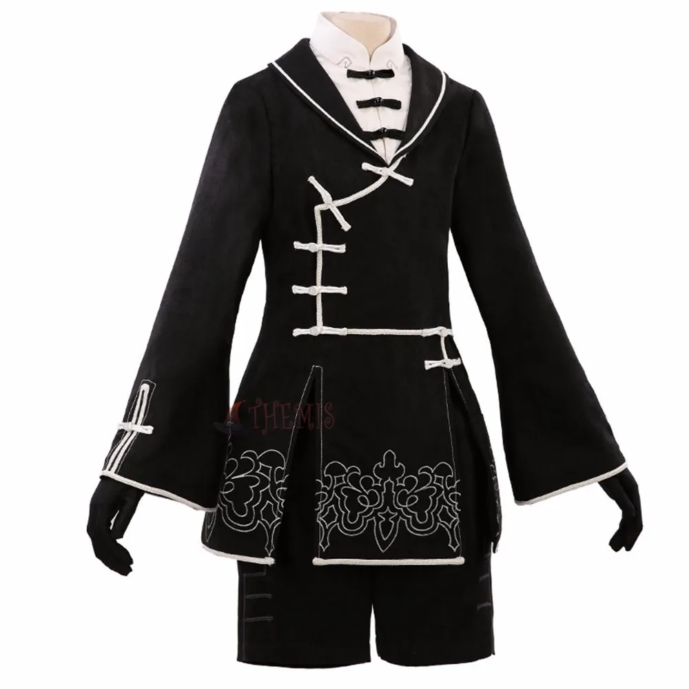 Athemis nier automata 9S Cosplay black male Costumes Set nier automata high quality custom made classical cellular automata