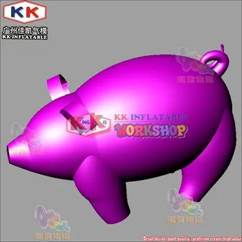 

KK Factory PVC 0.18mm Flying Helium Inflatable Giant Pig, Floating Printable Full Printing Pig Type Animal