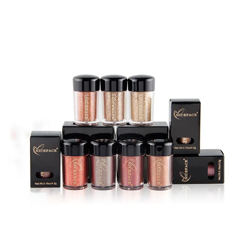 NICEFACE Pro Блестящие тени для макияжа сверкающий косметическая пудра Shimmer косметика
