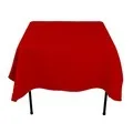 

HK DHL Stain Feel 70 inch/180cm Polyester Square Tablecloth Red for Wedding, 5/Pack