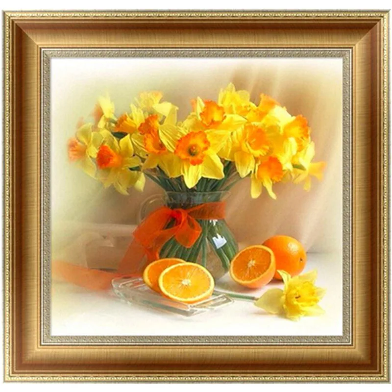 

DIY 5D Diamonds Embroidery Flowers Round Diamond Painting Cross Stitch Kits Mosaic Home decor 30*30cm-W210