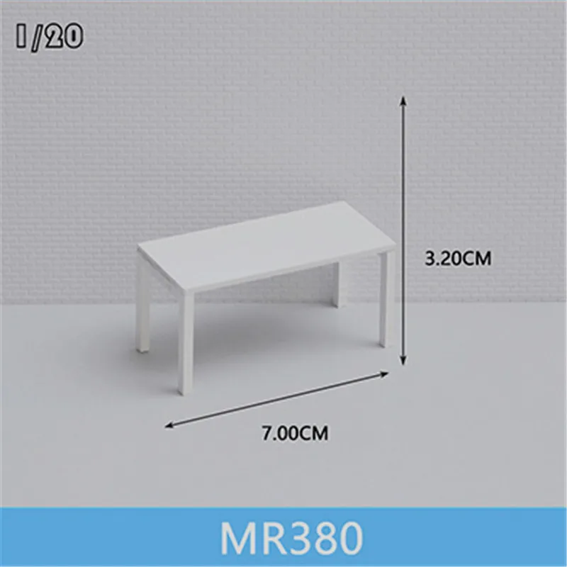 1 шт./лот масштаб 1:20 пластиковый миниатюрный мебель стол и стул для построения поезда Макет железной дороги декорации, аксессуары