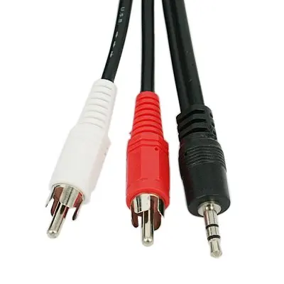Мини 3 5 мм разъем для 2 RCA штекер стерео аудио Y адаптер кабель 1 метра AUX Mp3 Pod