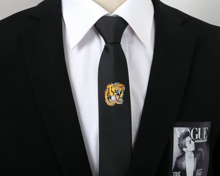 

2018 high quality black hide green 5CM Korean plate narrow tie boys and girls easy to pull no knot lazy ZIPPER TIE
