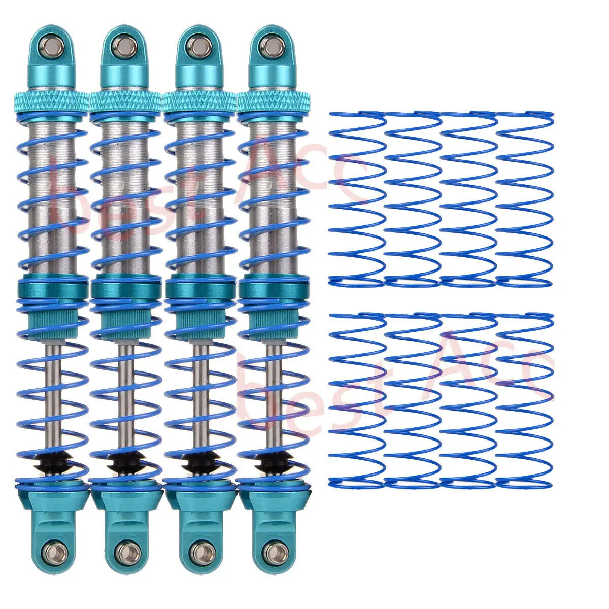 

4P For 1/10 RC TRX-4 Wraith SCX10 D90 Shock Absorber with spring 90mm/100mm Blue