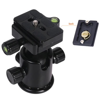

Aluminum Camera Tripod Ball Head with Quick Release Plat 1/4&quot Screw For Canon Nikon Sony Pentax Olympus Panasonic Fuji Camer