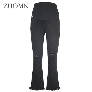 

Maternity Pants Pregnant Wide Leg Office Bell-Bottom Formal Straight Trousers Pregnancy Clothes Y804