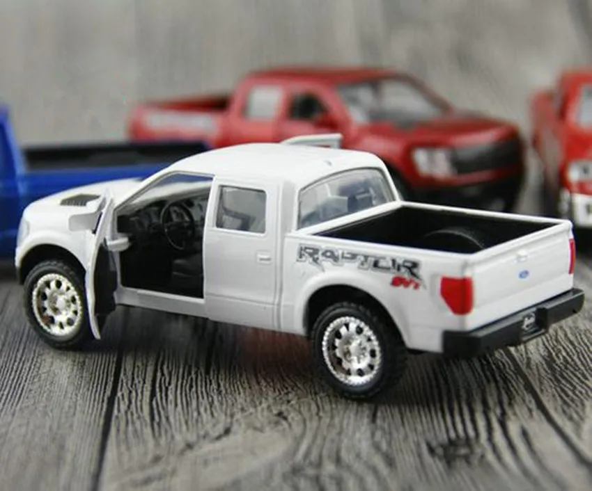 Высокая моделирования FORD Raptor, Dodge, модель машины пикап автомобиля, 1: 32 сплава F150 игрушечный пикап, металл, литье, Коллекционная модель - Цвет: 1