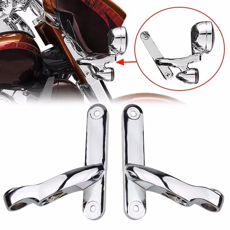 4.5 Inch Fog Light Housing Bracket Auxiliary Lighting Brackets Frame for Harley '97~'13 Electra Glide