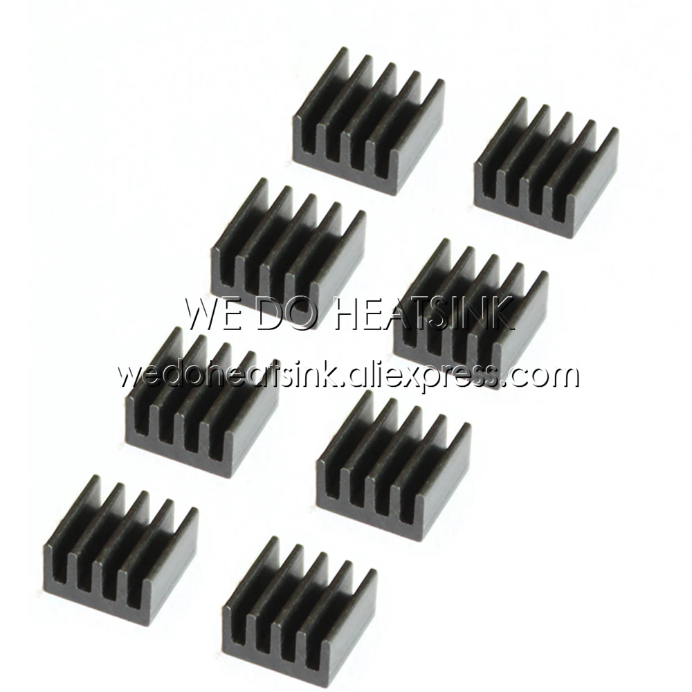 Heat Sink Cooler for Circuit Board Chip Aluminum Heat Sink Heatsink Cooler Fin 10pcs Heat Sink Cooling Module Aluminum Heatsink Cooler Fin P221022-B Square Heatsink Cooling Cooler Fin 