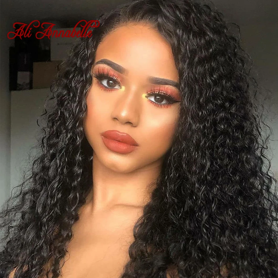 

Water Wave 360 Lace Front Human Hair Wigs Bleached Knots Malaysian Human Hair Lace Wig With Baby Hair For Women 150% Density