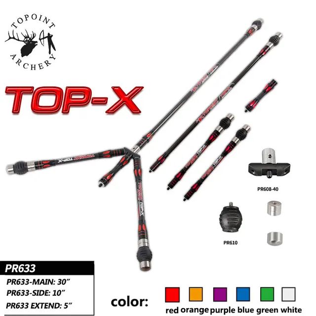  US $111.73 1Set Archery Cross Carbon Stabilizer Balance Damper Shock Absorber Compound Hunting 