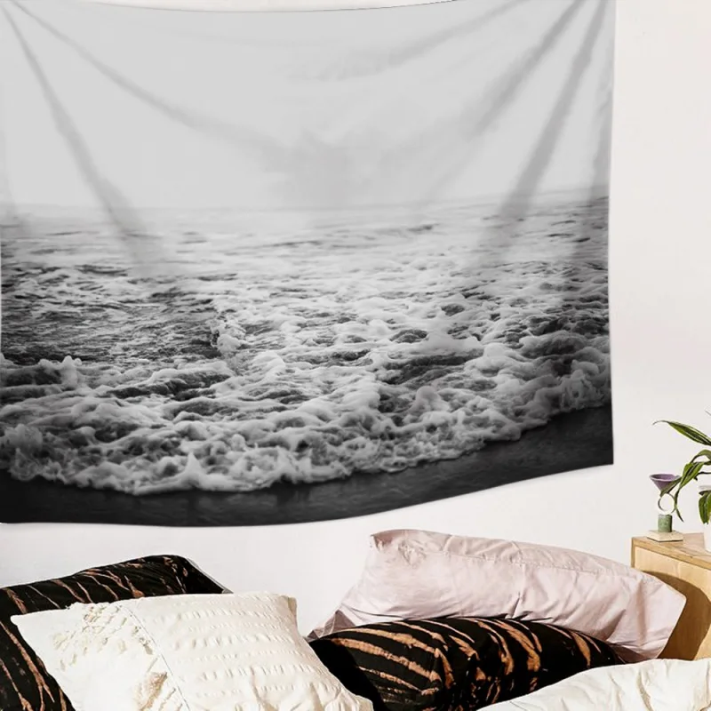 Морской пейзаж волны гобелен из полиэстера ткань в стиле хиппи бохо принт дома декоративная настенная вешалка гобелен пляжный костюм Одеяло