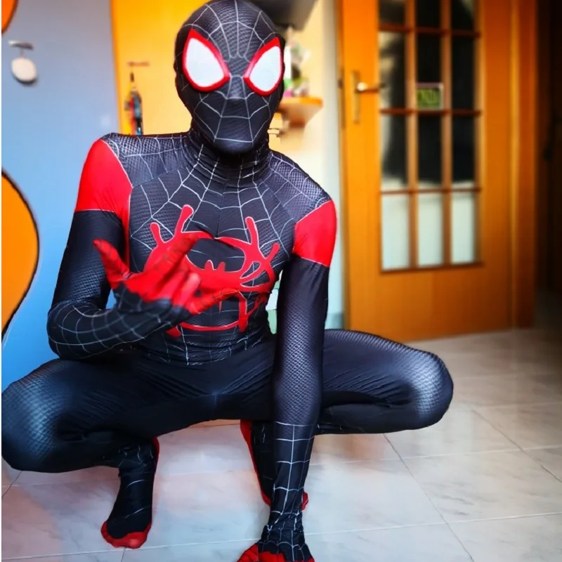 Noir Miles Morales Spiderman 3d Imprimer Costume Adulte Enfants Garcons Araignee Homme Cosplay Costume Super Heros Zentai Spiderman Costume Hommes Aliexpress Noir Miles Morales Spiderman 3d Imprimer Costume Adulte Enfants Garcons Araignee Homme Cosplay Costume Super Heros Zentai Spiderman Costume Hommes Aliexpress