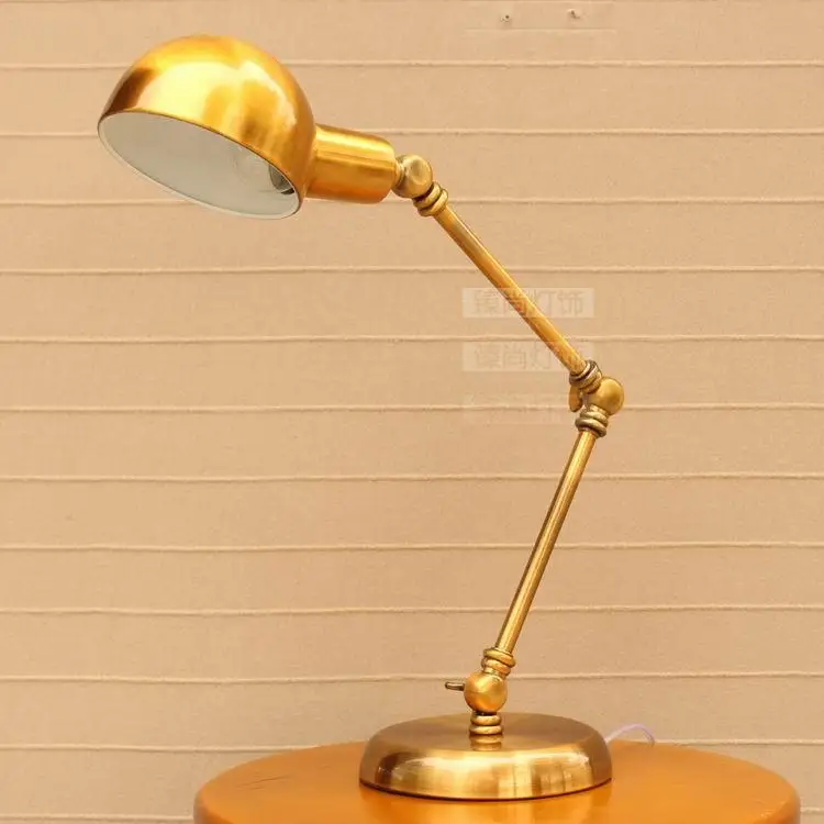 Лампы креативная американская мода Ретро рокер настольная лампа бронзовая прикроватная Спальня Кабинет отель прямой FG359
