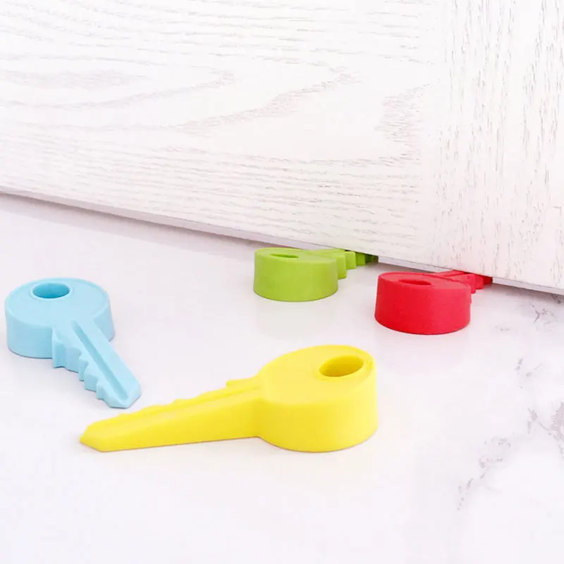 1Pcs Child Protection Key Shape Door Stop Children Safety Cartoon Door Security Stopper Cute Baby Safety Door Stopper Door Lock