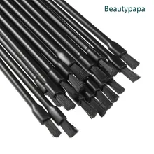 Bwautypapa 50 pçs escova de lábios plana descartável profissional compõem lábio gloss escova aplicador ferramenta de cosméticos liuqid batom escova
