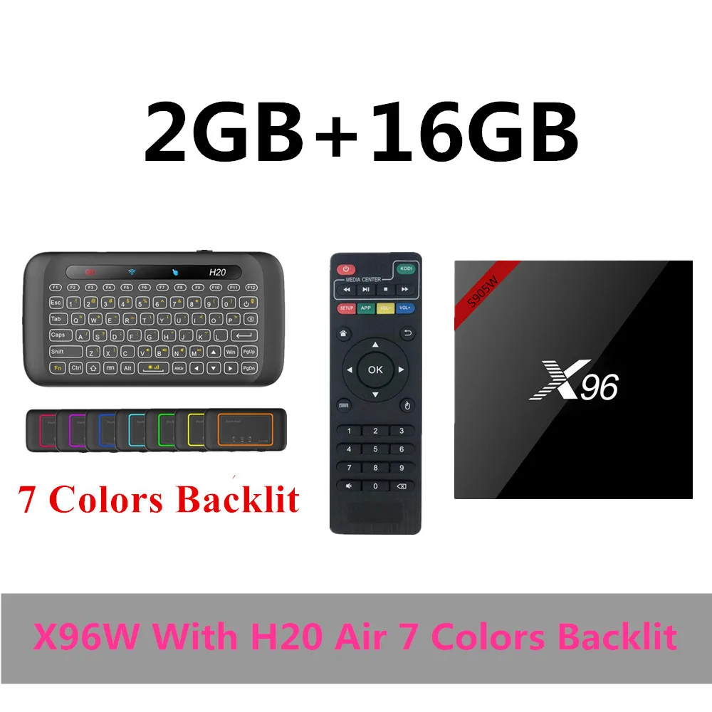 2019X96 Мини ТВ приставка на базе Android BOX X96mini Android 7,1 Smart tv Box 2 Гб 16 Гб Amlogic S905W четырехъядерный 2,4 ГГц WiFi телеприставка 1GB8GB - Color: 16G And H20 Air