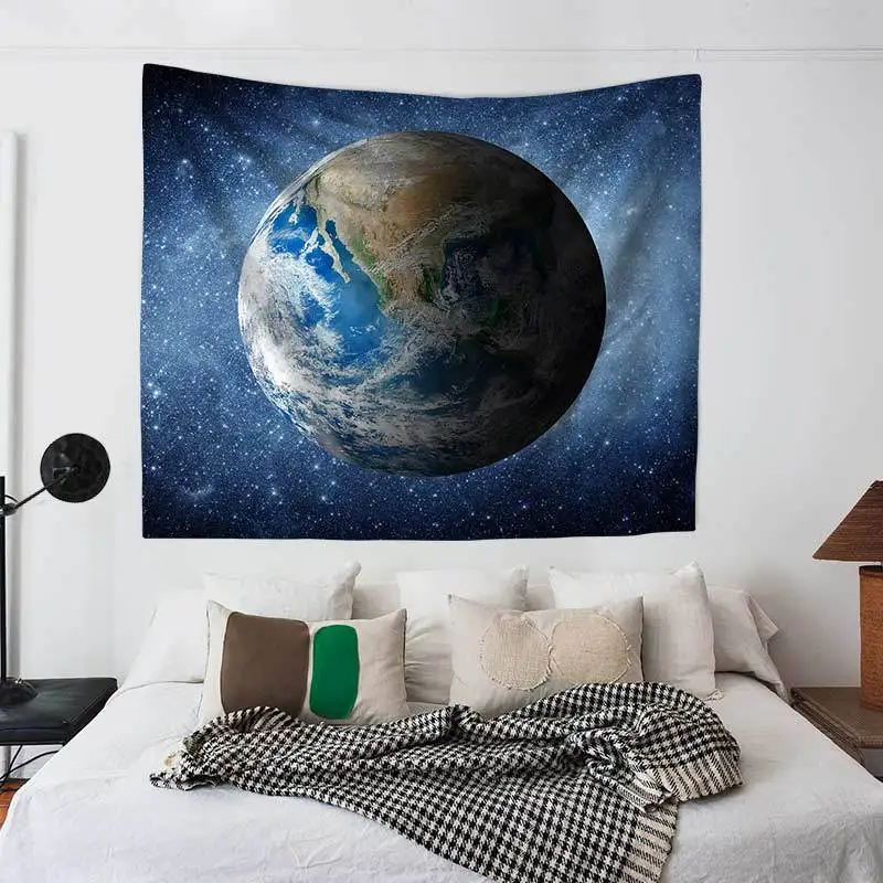 Zeegle Universe Stars Planet напечатанный гобелен для гостиной декор дивана покрытие стула