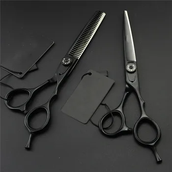 

6" Sale Black Japan Hair Scissors Teflon Shears Cheap Hairdressing Scissors Barber Thinning Scissors Hairdresser Razor Haircut