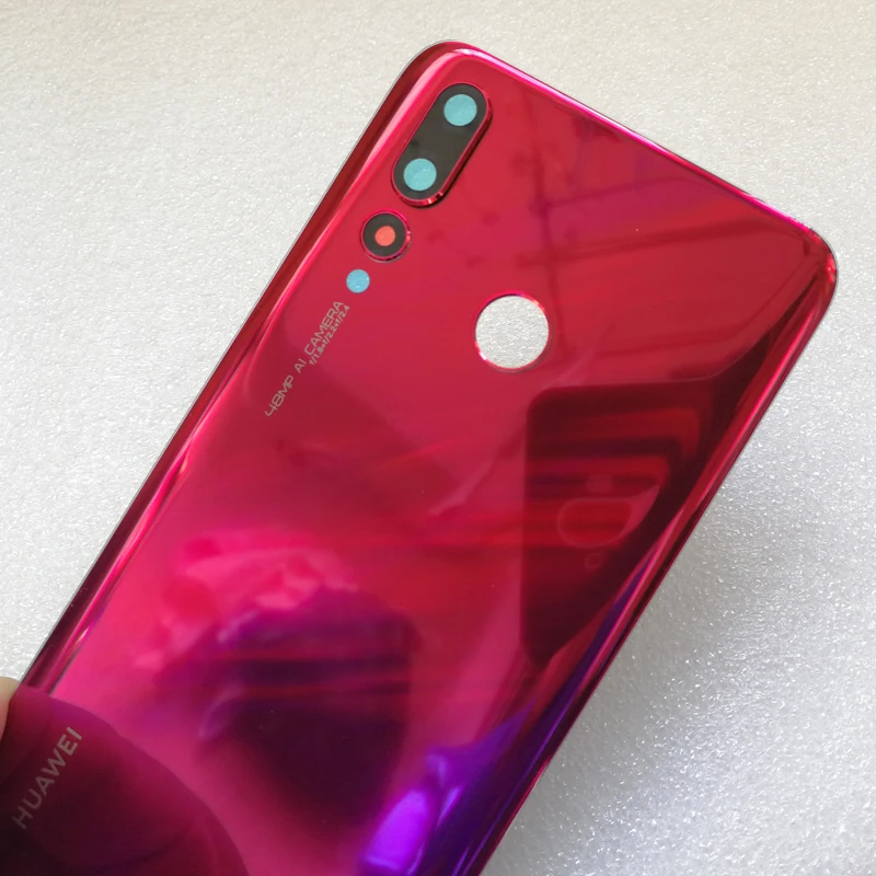 Новинка, задняя крышка из закаленного стекла для huawei Nova 4 VCE-AL00, запасные части, крышка для батареи, корпус+ рамка для камеры+ крышка для вспышки